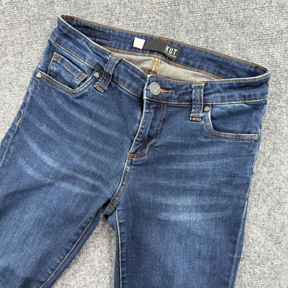KUT from the Kloth Connie Jeans Size 2 Ankle Skinny Dark Wash Zip Ankle Women's